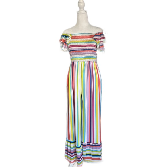 8811 Multi Colour Striped Jumpsuit
